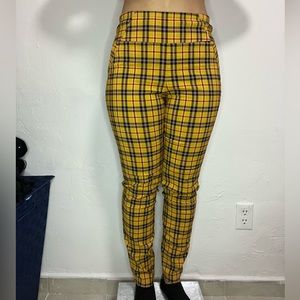 Yellow mustard plad pants